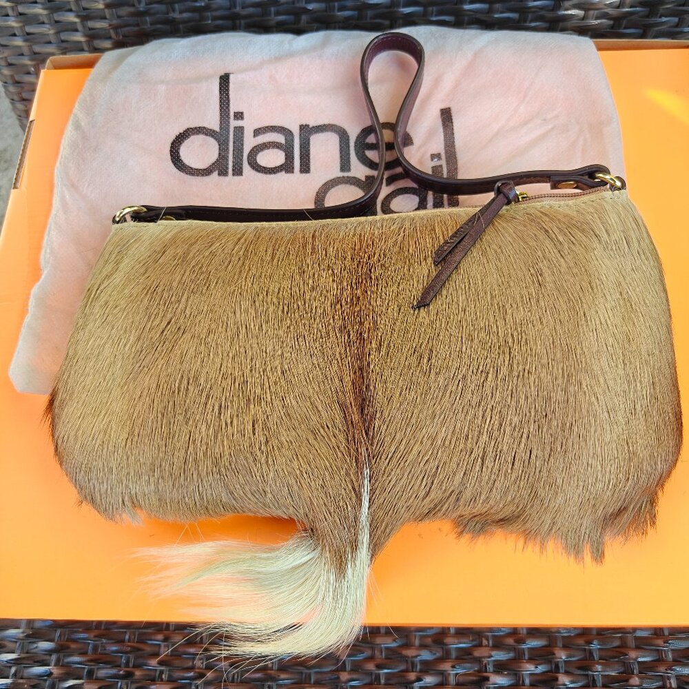 Diane Gail Springbok Fur Antelope Genuine Leather Purse Handbag NWOT - SOLD